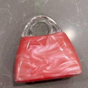 Vintage Elan Marbled Pink Mini Acrylic Purse